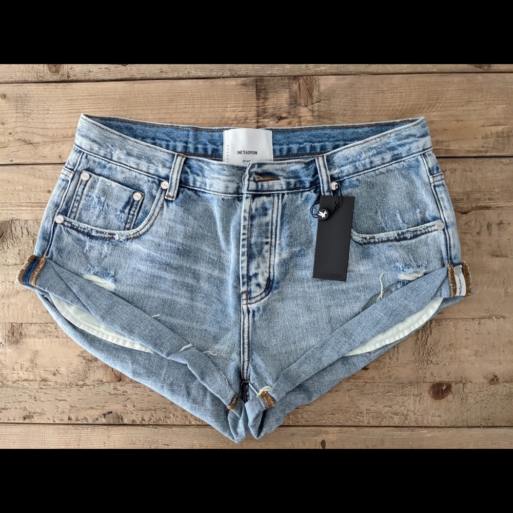 Original Oneteaspoon Jean shorts, Bandits style, medium blue